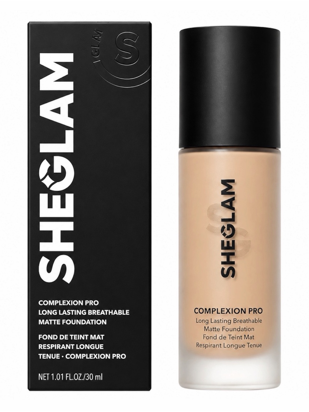 SHEGLAM COMPLEXION PRO LONG LASTING BREATHABLE MATTE FOUNDATION IN NUDE 30ML